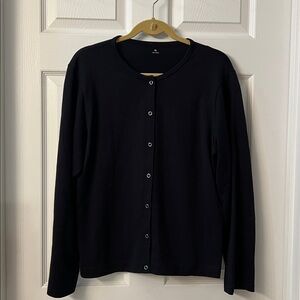 Women’s XL Black Snap-Up Cardigan